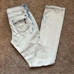 Genuine Ten25 Denim Blue Bleached Distressed Slightly Stretchy Jeans Size 1/2
